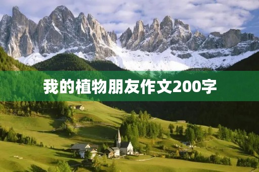 我的植物朋友作文200字 我的植物朋友作文200字