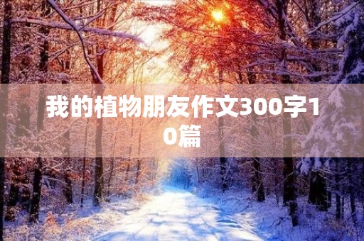 我的植物朋友作文300字10篇 我的植物朋友作文300字10篇