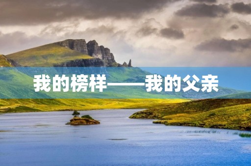 我的榜样——我的父亲 我的榜样——我的父亲