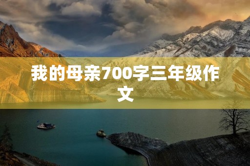 我的母亲700字三年级作文