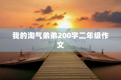 我的淘气弟弟200字二年级作文