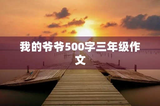 我的爷爷500字三年级作文