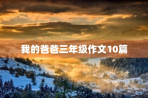 我的爸爸三年级作文10篇 我的爸爸三年级作文10篇