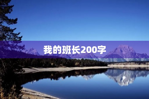 我的班长200字