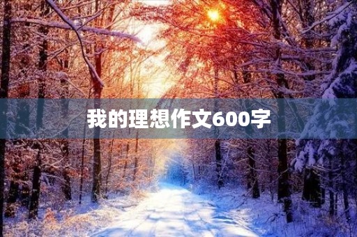 我的理想作文600字