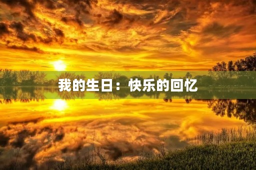 我的生日：快乐的回忆
