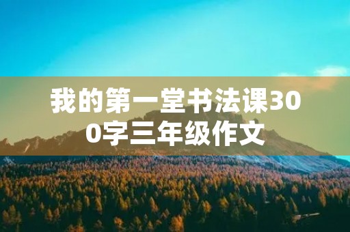 我的第一堂书法课300字三年级作文