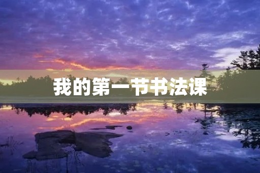 我的第一节书法课 我的第一节书法课