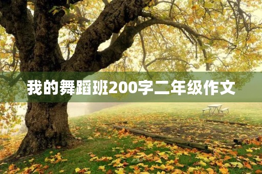 我的舞蹈班200字二年级作文