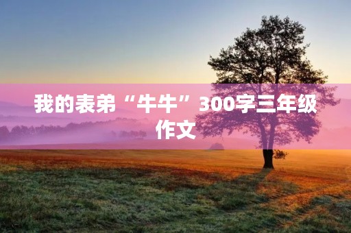 我的表弟“牛牛”300字三年级作文 我的表弟“牛牛”300字三年级作文