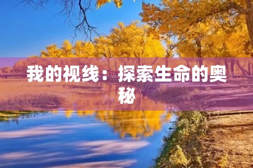 我的视线：探索生命的奥秘