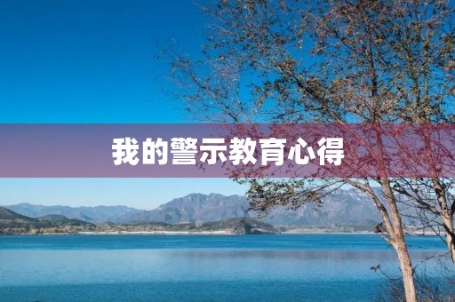 我的警示教育心得