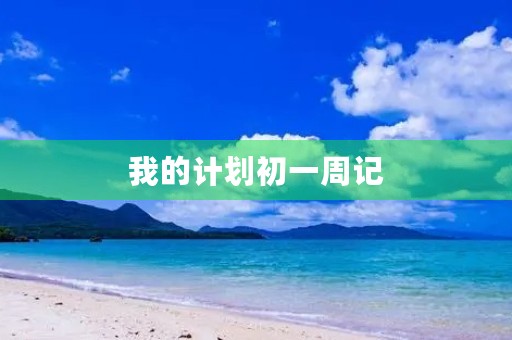 我的计划初一周记