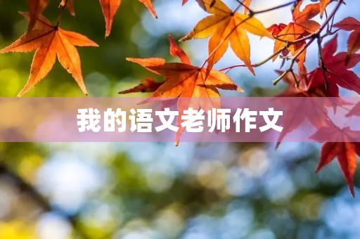 我的语文老师作文