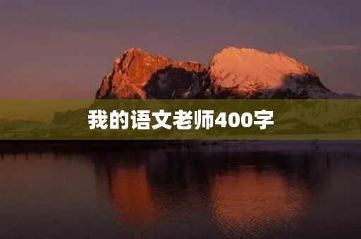 我的语文老师400字