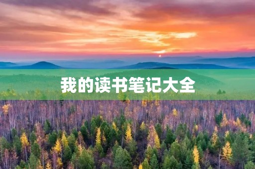 我的读书笔记大全 我的读书笔记大全