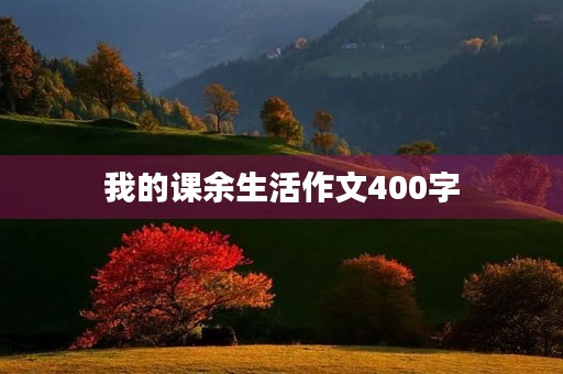 我的课余生活作文400字