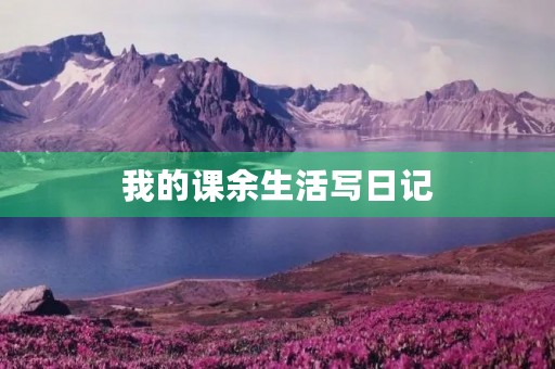 我的课余生活写日记