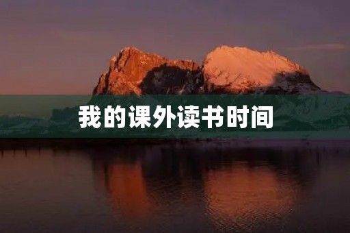 我的课外读书时间 我的课外读书时间