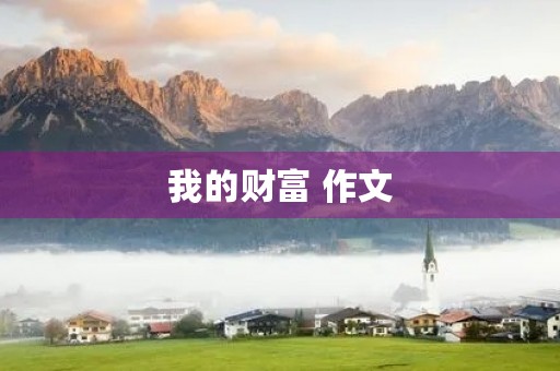 我的财富 作文 我的财富 作文
