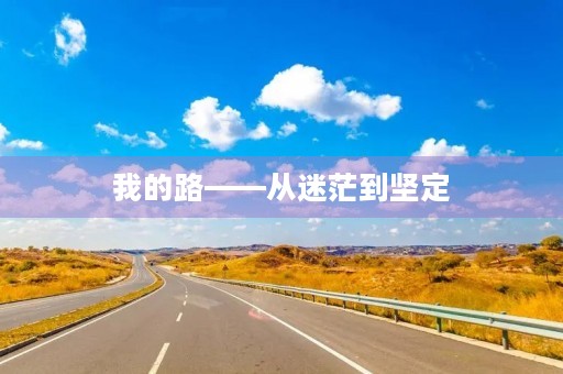 我的路——从迷茫到坚定 我的路——从迷茫到坚定