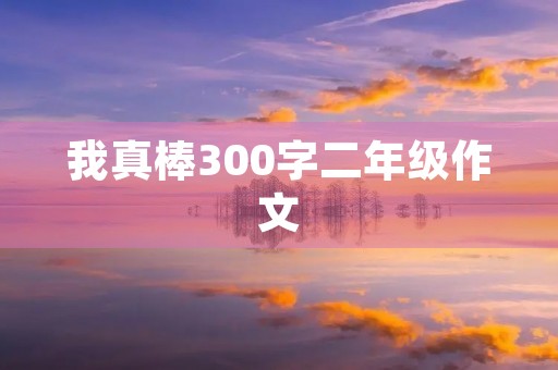 我真棒300字二年级作文