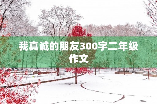 我真诚的朋友300字二年级作文