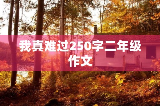 我真难过250字二年级作文