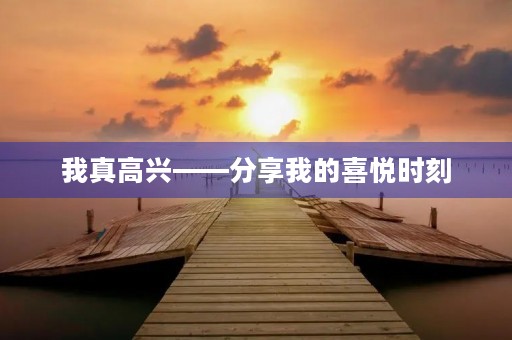 我真高兴——分享我的喜悦时刻 我真高兴——分享我的喜悦时刻