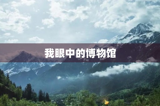 我眼中的博物馆