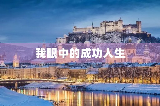 我眼中的成功人生