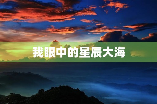 我眼中的星辰大海
