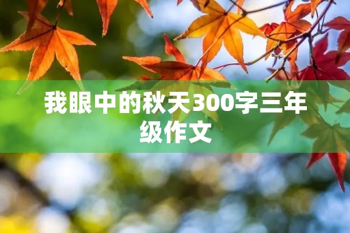 我眼中的秋天300字三年级作文