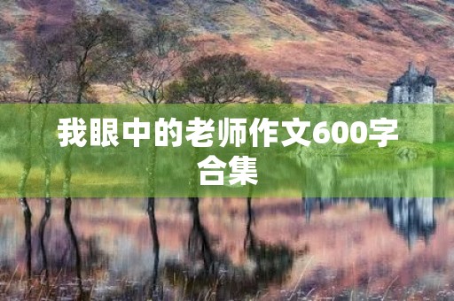 我眼中的老师作文600字合集 我眼中的老师作文600字合集