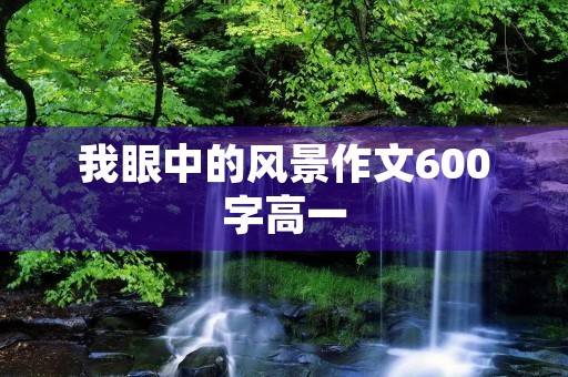 我眼中的风景作文600字高一 我眼中的风景作文600字高一
