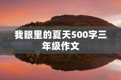 我眼里的夏天500字三年级作文 我眼里的夏天500字三年级作文