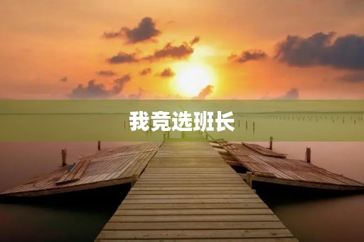 我竞选班长，愿为同学们服务！