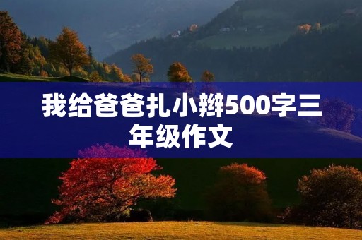 我给爸爸扎小辫500字三年级作文 我给爸爸扎小辫500字三年级作文