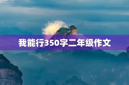 我能行350字二年级作文