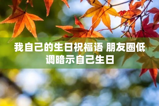 我自己的生日祝福语 朋友圈低调暗示自己生日