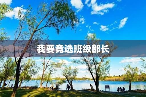 我要竞选班级部长 我要竞选班级部长
