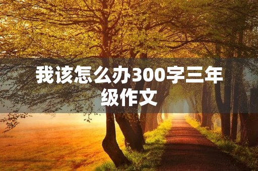 我该怎么办300字三年级作文