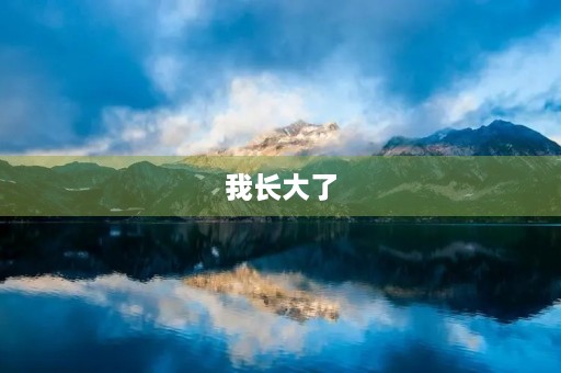 我长大了，发现了人生的意义