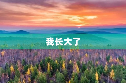 我长大了，我变得更加独立