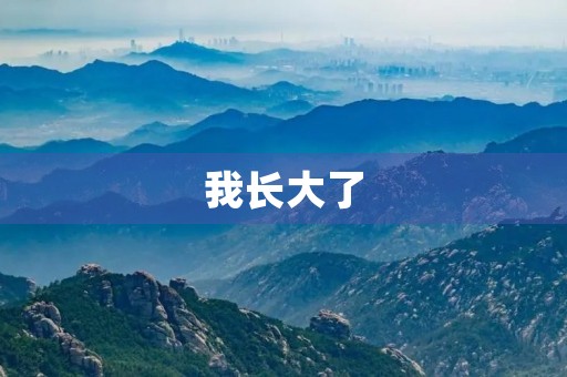 我长大了，我变得更加自信和坚强了