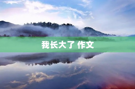我长大了 作文