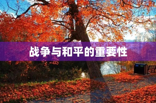 战争与和平的重要性