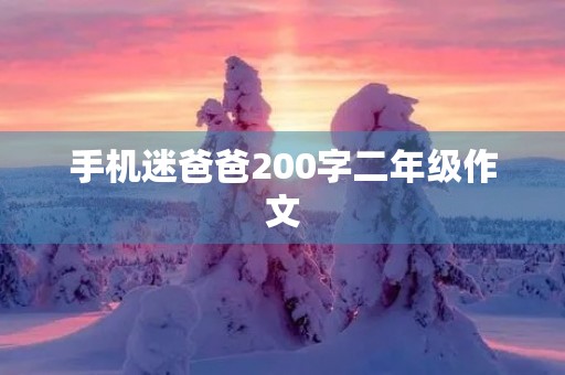 手机迷爸爸200字二年级作文