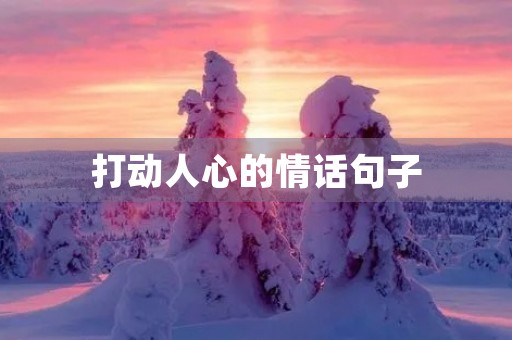 打动人心的情话句子(打动人心的情话句子简短)