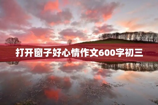 打开窗子好心情作文600字初三